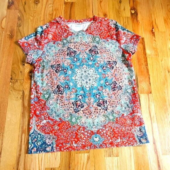 🤸♀️3 for 12🤸♂️ Handkerchief Style Crew Tee Top Small - Picture 1 of 6